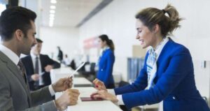 PASSENGER AT CHECK IN COUNTER
